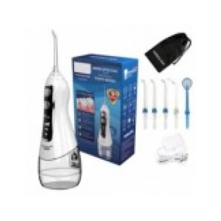 Irigator Dus Bucal, Waterpulse, V580, fara fir, 5x Varfuri, 3x Trepte, 5x Programe, Rezevor 320ml, 1600 oscilatii/min, Borseta