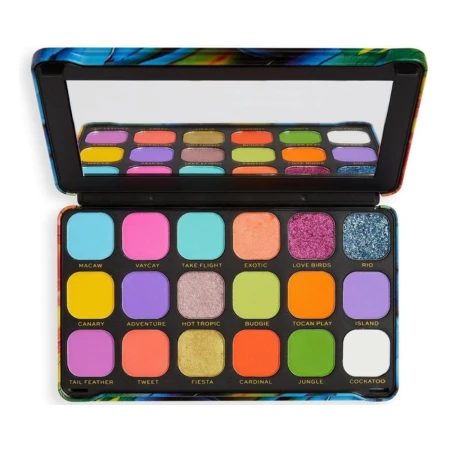 Paleta de farduri de pleoape Forever Flawless Bird of Paradise, 19.8g, Makeup Revolution