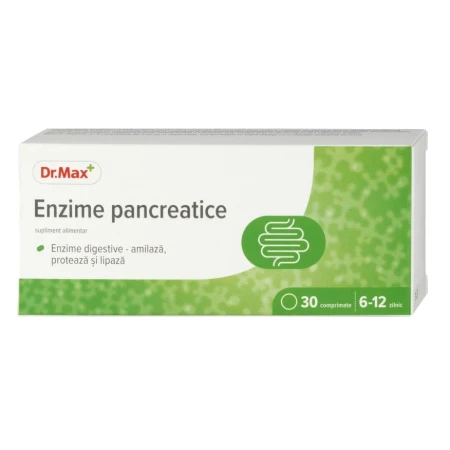 Dr. Max Enzime pancreatice, 30 comprimate filmate