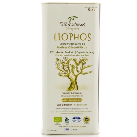 Ulei de masline extravirgin Liophos, bio, 5 litri, Stamatakos Olivegrove