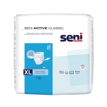 Scutece pentru adulti tip chilot Active Classic Extra Large, 30 bucati, Seni