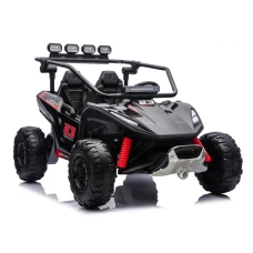 UTV electric pentru 2 copii Kinderauto Vector V2 Dune-Buggy, 220W, 12V, roti moi, scaun tapitat, echipat premium, negru