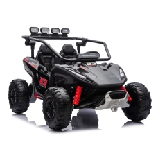 UTV electric pentru 2 copii Kinderauto Vector V2 Dune-Buggy, 220W, 12V, roti moi, scaun tapitat, echipat premium, negru