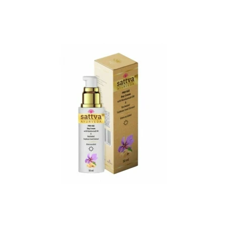 Crema de fata antirid de zi cu bakuchiol si kumkumadi 50ml, Sattva Ayurveda