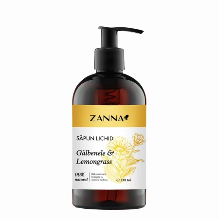 Sapun lichid cu Galbenele si Lemongrass, 330ml, Zanna