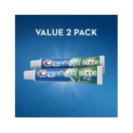 Set 2x Paste de Dinti, Crest 3D White, Scope Outlast + Whitening, tub 153gr