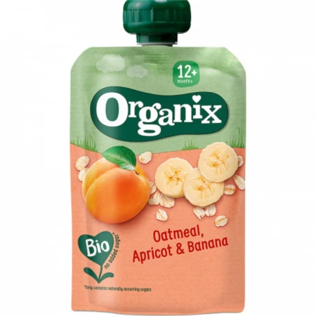 Gustare de ovaz cu caise si banane +12 luni Bio, 100g, Organix