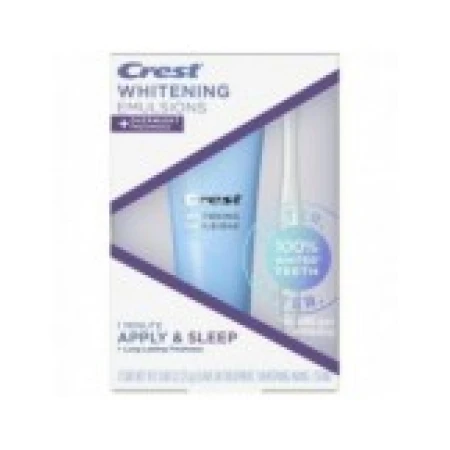 Kit Albirea Dintilor, Crest, Whitening Emulsions, pentru Timpul Noptii, Emulsie, Aplicator Separat, 18gr