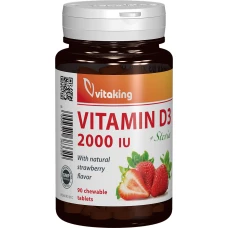 Vitamina D3 2000UI, 90 comprimate masticabile, Vitaking