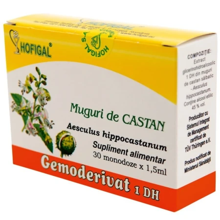 Gemoderivat din mladite si muguri de castan salbatic, 30monodoze, Hofigal