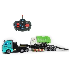 Camion transportator cu Masina de Gunoi cu telecomanda Ocie 1:16 34 cm