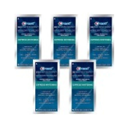 Set 5x Plicuri, Benzi Albirea Dintilor, Crest 3D Whitestrips, 1 Hour Express, 11% Concentratie