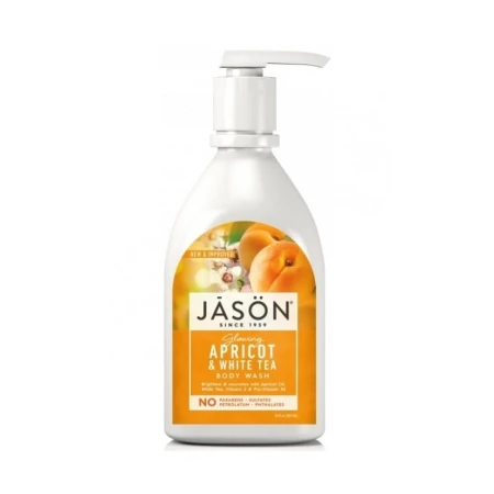Gel de dus satinat, cu caise si ceai alb, 887ml, Jason