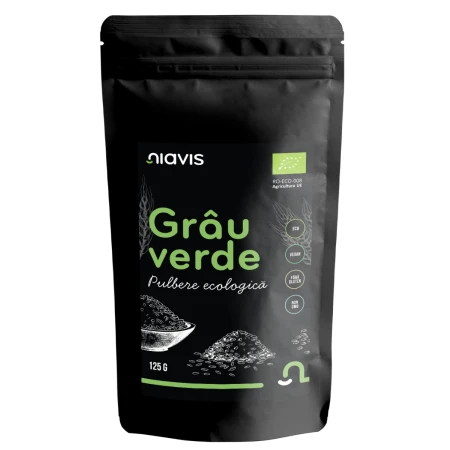 Iarba de grau Pulbere ecologica, 125g, Niavis
