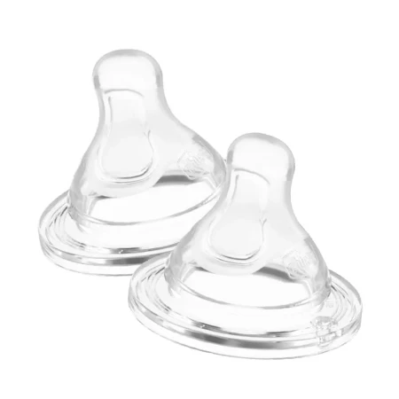 Tetina fiziologica anticolici din silicon Perfect5 6 luni+, 2 bucati, Chicco