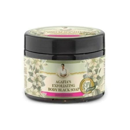SAPUN NEGRU EXFOLIANT PENTRU CORP, 300ML - Bunica Agafia