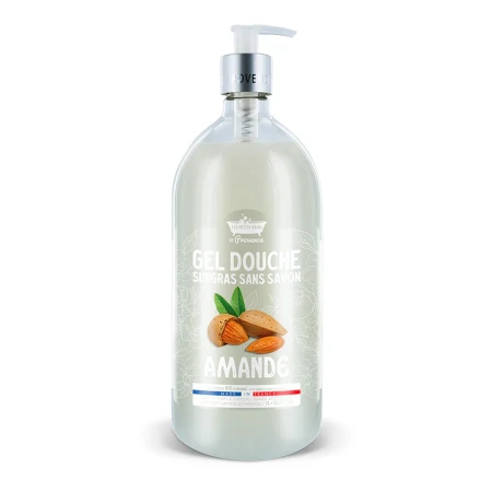 Gel de dus cu Migdale Surgras fara sapun, 1l, Les Petites Bains de Provence