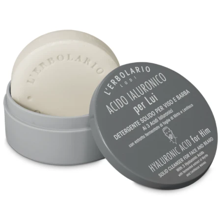 Sapun solid pentru barbati cu acid hialuronic, 60g, L'Erbolario