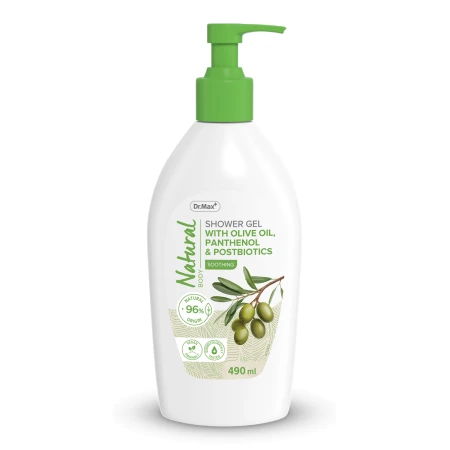 Dr. Max Natural Gel de dus cu ulei de masline, 490ml