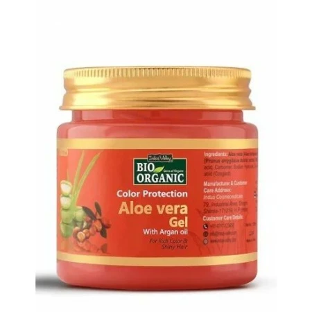 Gel de aloe vera pentru protectie culoare par, 175g, Indus Valley