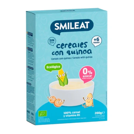 Cereale cu quinoa fara gluten +6 luni Bio, 200g, Smileat