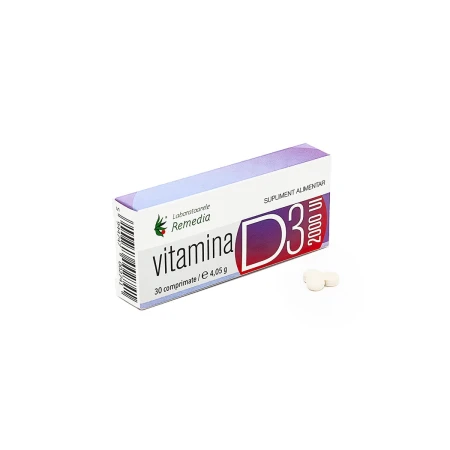 Vitamina D3 2000UI,30comprimate,Remedia