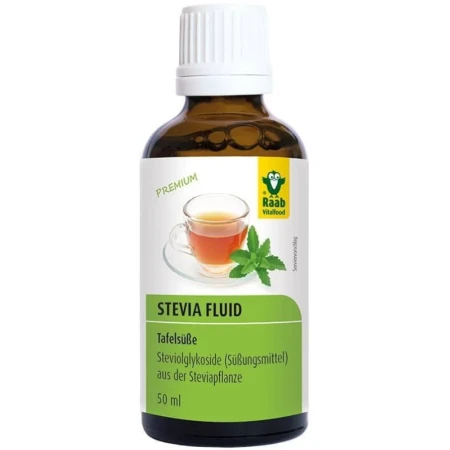 Indulcitor lichid premium Stevia, 50ml, Raab Vitalfood