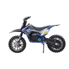 Motocicleta electrica pentru copii Kinder Eco Ghepard 500W 36V, culoare albastra