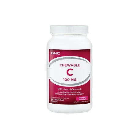 Vitamina C masticabila Chewable, 180 tablete, GNC