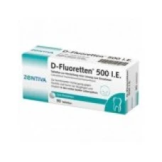 Supliment Alimentar, Zentiva, Fluoretten, Fluor 0.25mg si Vitamina D3 500 UI, 90 tablete