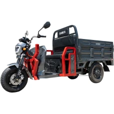 Samus Triciclu electric cargo Samus Montana-25-1.3-72V32-Red-Dark Silver, 1500W, Viteza Maxima 25 km/h, Acumulator 72 (6 x 12V)/ 32 aH, Tip baterie plumb acid, Autonomie 48 km, Rosu-Argintiu inchis
