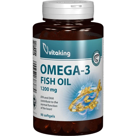 Omega 3 ulei de peste 1200 mg, 90 capsule, Vitaking