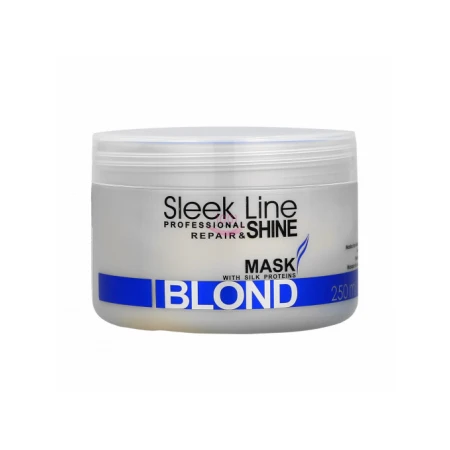 Masca pentru par blond cu pigment neutralizant albastru, 250ml, Sleek Line