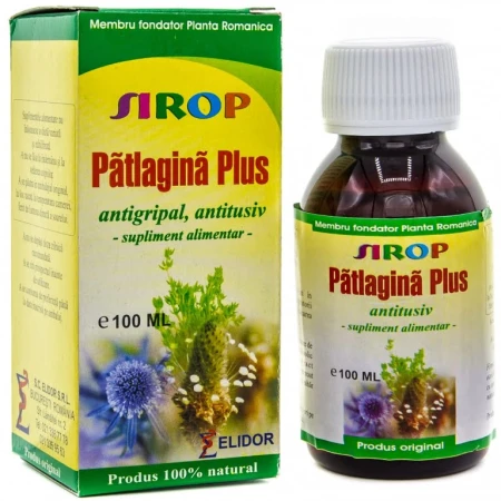 Sirop patlagina plus, 200mililitri, Elidor