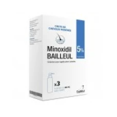 Solutie Cresterea Parului, BAILLEUL, Minoxidil 5%, Pulverizator Inclus, 3x 60ml