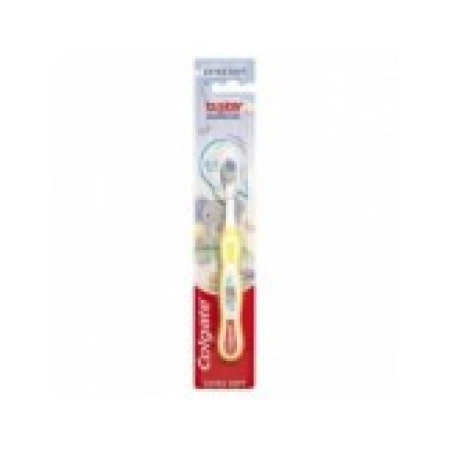 Periuta de Dinti Copii, Colgate, Baby, 0-2 ani, Extra-Soft, model Elefant, Culoare Galbena