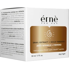 Crema tonifianta zi/noapte de fata antirid cu Mucus de melc si particule aur 24K, 50ml, Erne