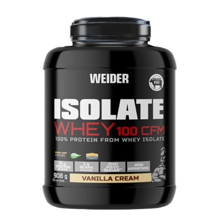 Izolat proteic cu aroma de Vanilla Cream Isolate Whey 100CFM, 908g, Weider