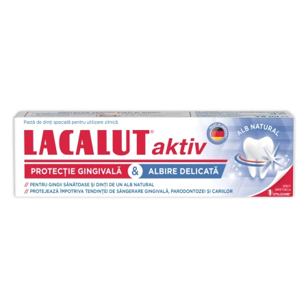 Pasta de dinti Aktiv protectie gingivala si albire delicata, 75ml, Lacalut