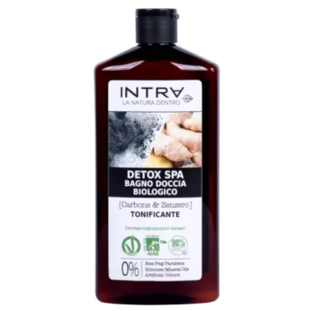 Gel de dus cu carbune vegetal, 400ml, Intra