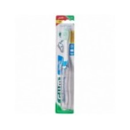 Periuta de Dinti Manuala, Gum, Travel, cu Peri Tratati cu Clorhexidina, Soft, Culoare Albastra
