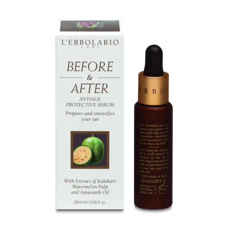 L'Erbolario Ser antiage inainte si dupa expunerea la soare Sun Solara Face Care, 28ml