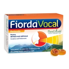 Fiorda Vocal cu aroma de portocale, 30 comprimate, PlantExtrakt
