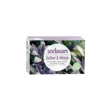 Sapun Crema Bio Salvie si Menta 100 Gr Sodasan