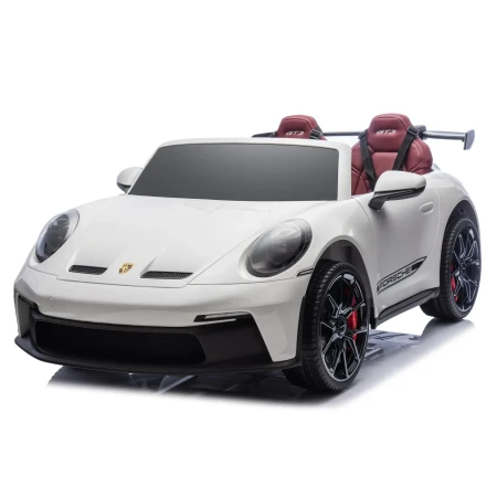 Masinuta electrica pentru 2 copii, Porsche 911 GT3 320W 24V 14Ah premium, culoare alba