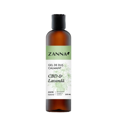 Gel de dus calmant cu CBD si lavanda, 250ml, Zanna