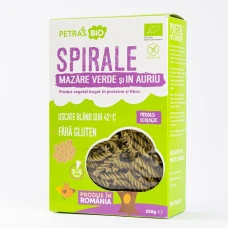 Spirale din mazare si in auriu, eco, 250g, Petras BIO