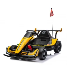 Masinuta - Kart electric pentru copii 3-11 ani, Racing F1 500W 24V, telecomanda, music player, drift, galben