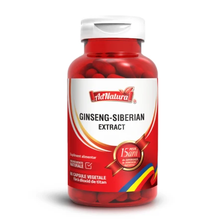 Ginseng-Siberian Extract, 60 capsule, AdNatura