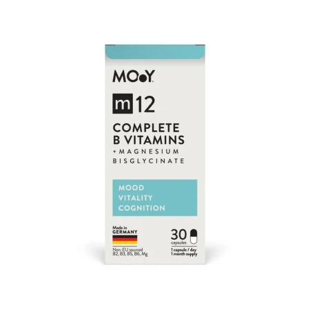 m12 Complete B Vitamins + Magnesium Bisglycinate, 30 capsule, 19,83 g, natural, Molecules of Youth